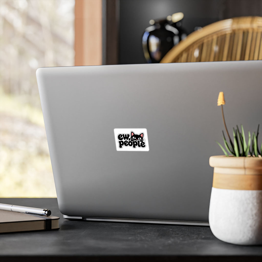 Ew People Cat Sticker — Kiss-Cut Vinyl Decal