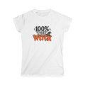 Halloween Woman's White Short-Sleeve T-Shirt Witch