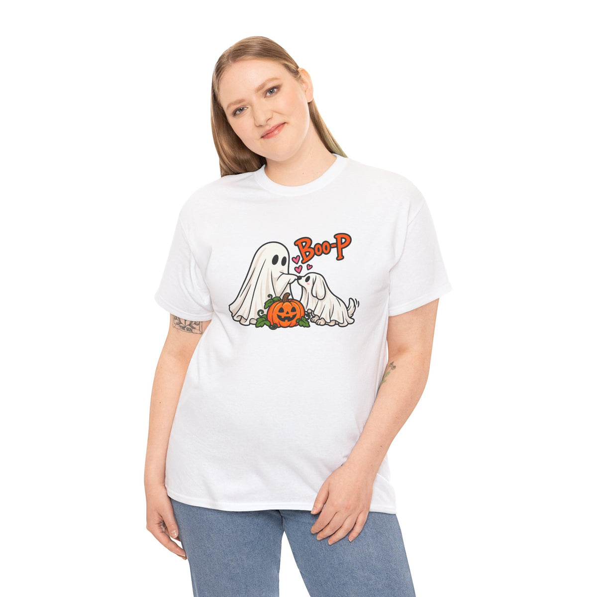 Halloween Ghost Dogs T-Shirt - 'Boop' Pumpkin Puppy Costume Tee