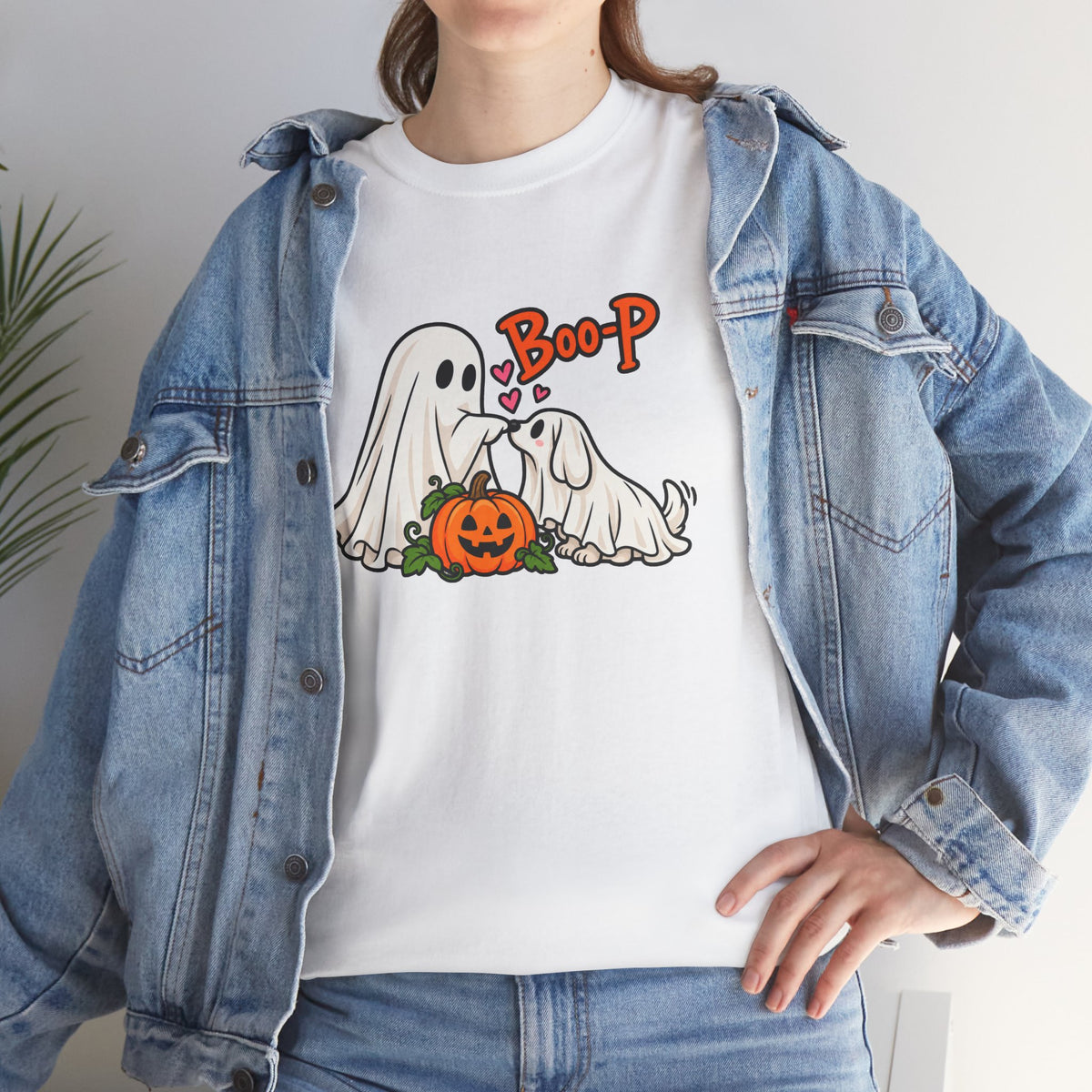 Halloween Ghost Dogs T-Shirt - 'Boop' Pumpkin Puppy Costume Tee