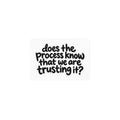 Vinyl Decal — “Does the Process Know That We Are Trusting It?”