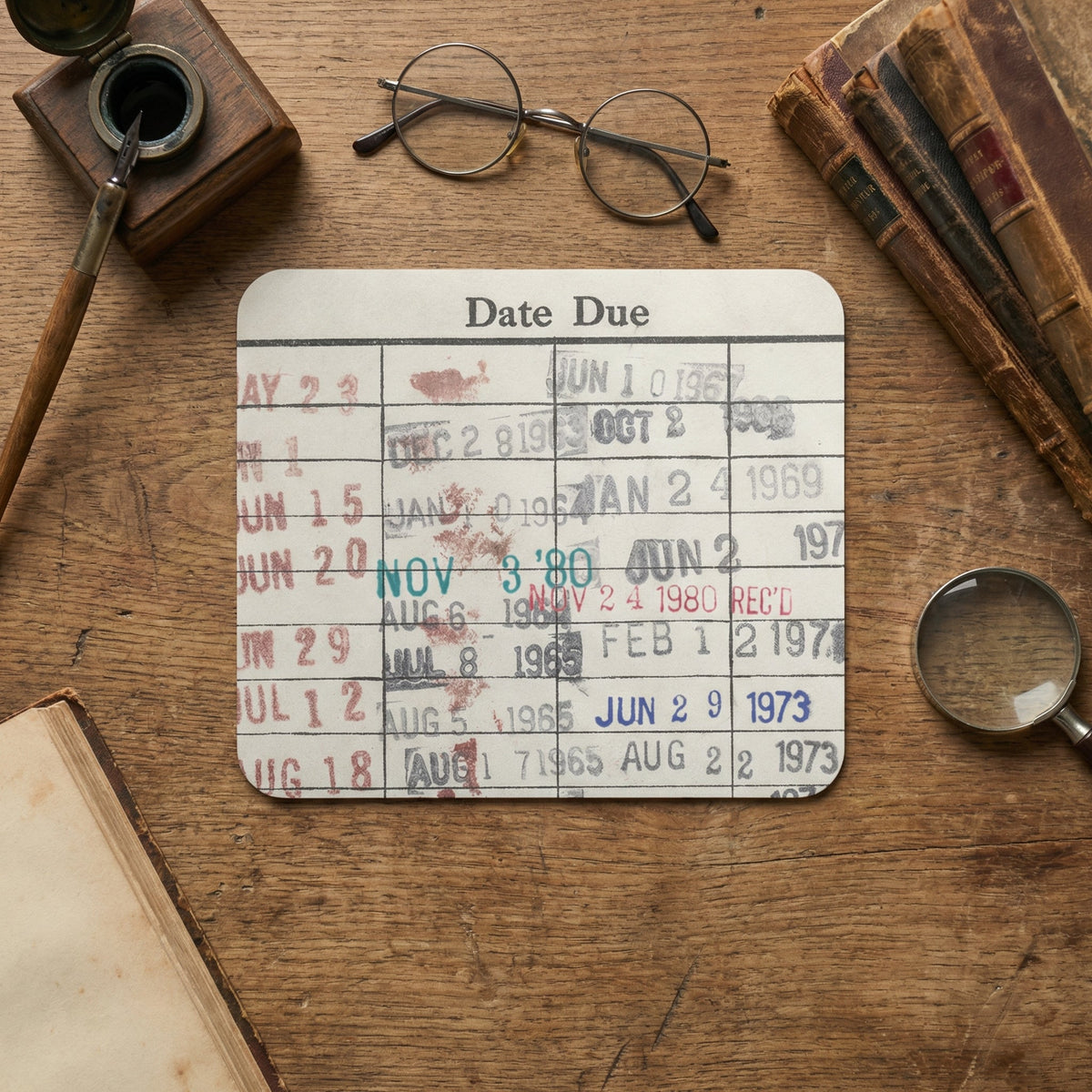 Library Card Mouse Pad