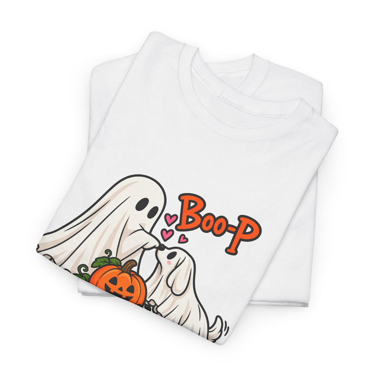 Halloween Ghost Dogs T-Shirt - 'Boop' Pumpkin Puppy Costume Tee